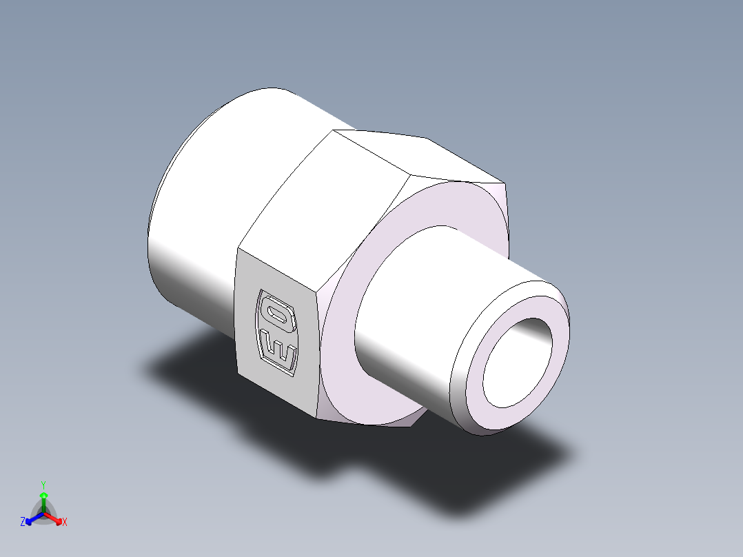 直通变径-GR、1D-14-20正等轴测图