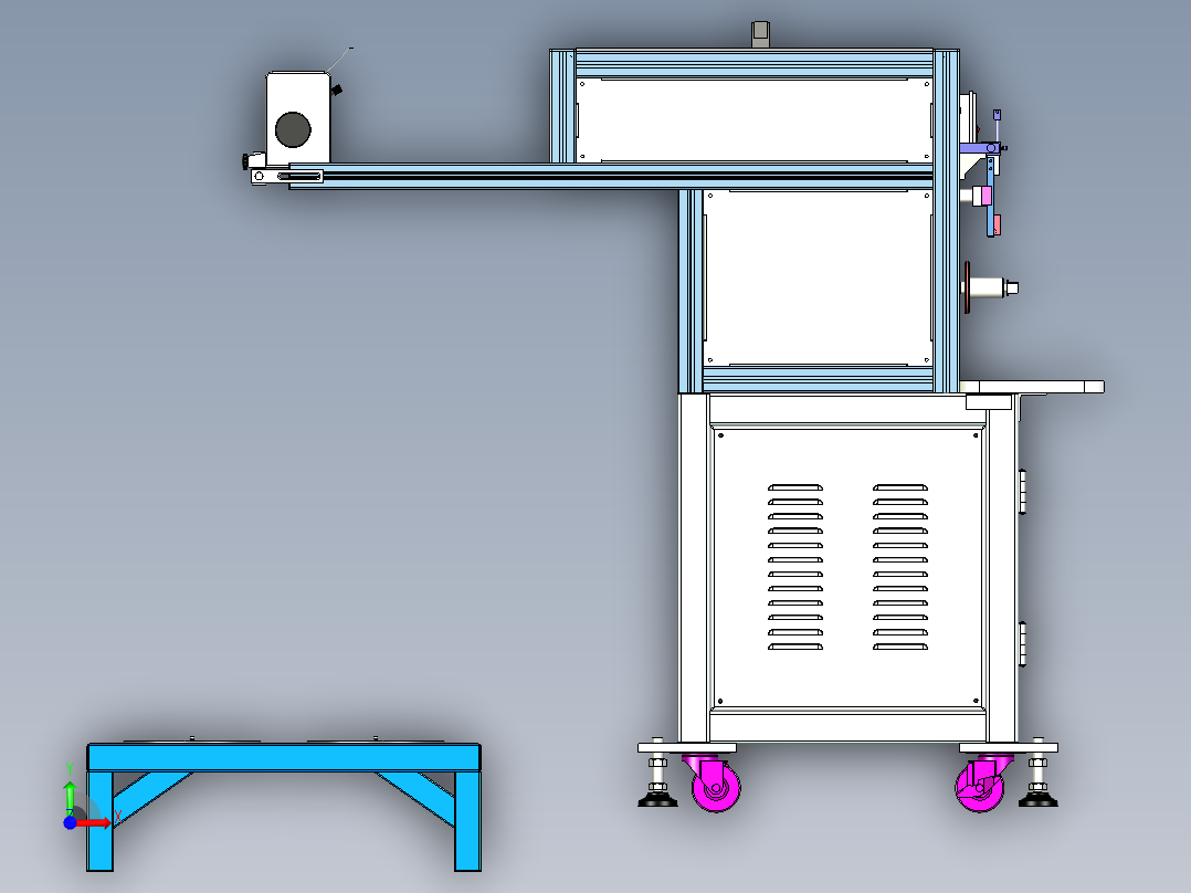 六轴自动绕线机（绞线机）前视图