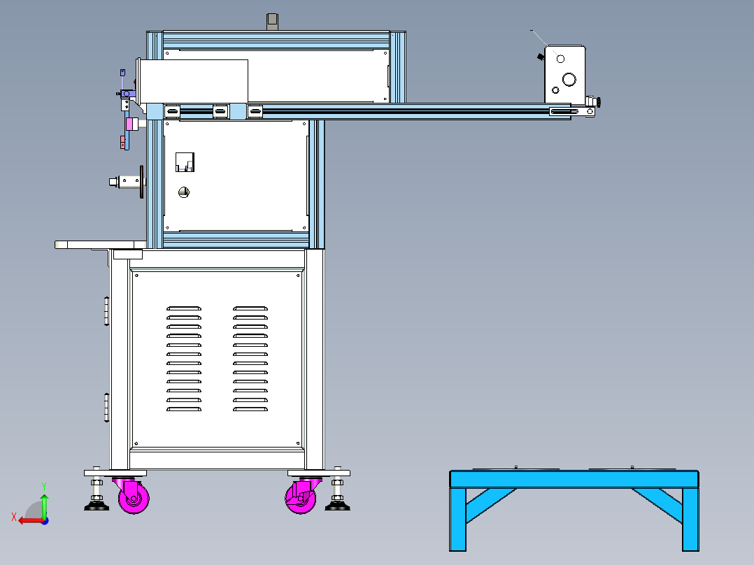 六轴自动绕线机（绞线机）后视图