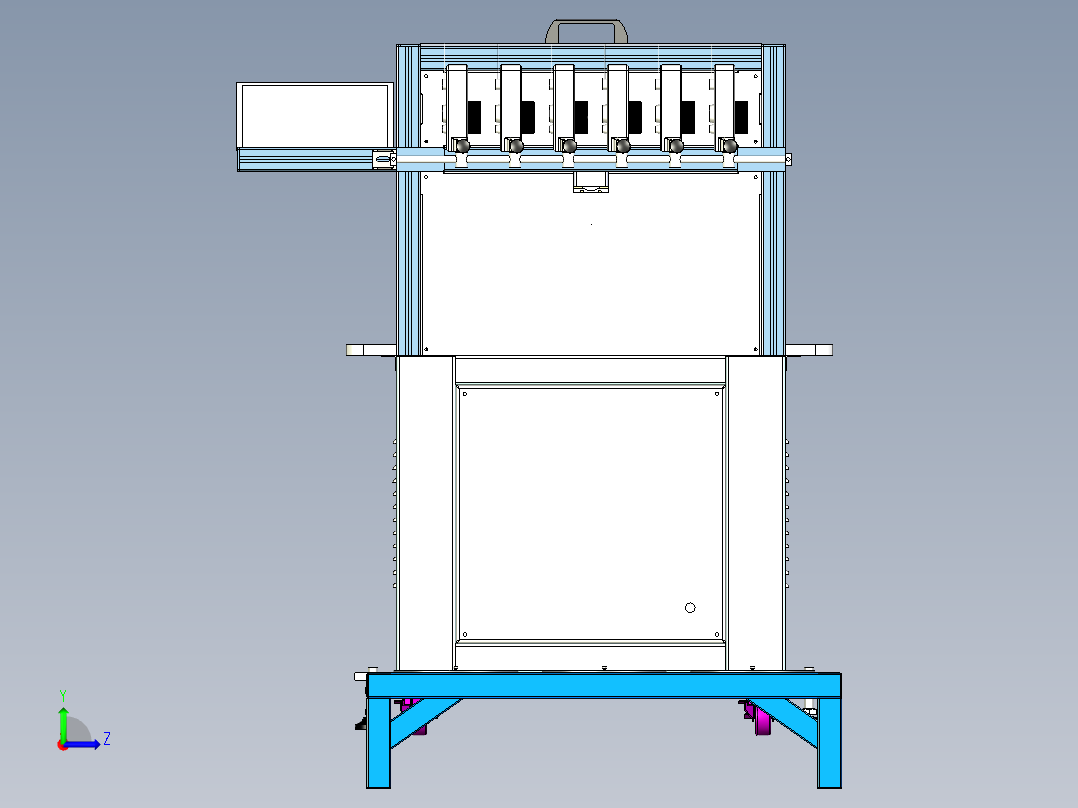 六轴自动绕线机（绞线机）左视图