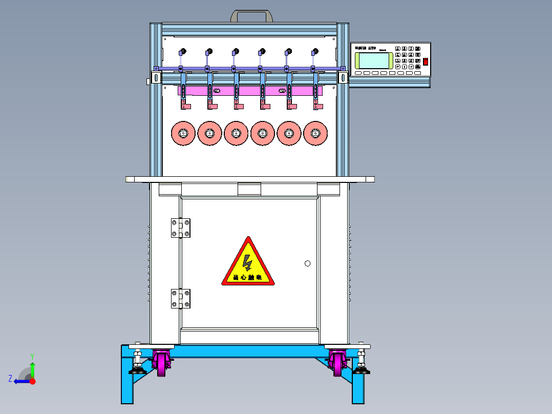 六轴自动绕线机（绞线机）右视图