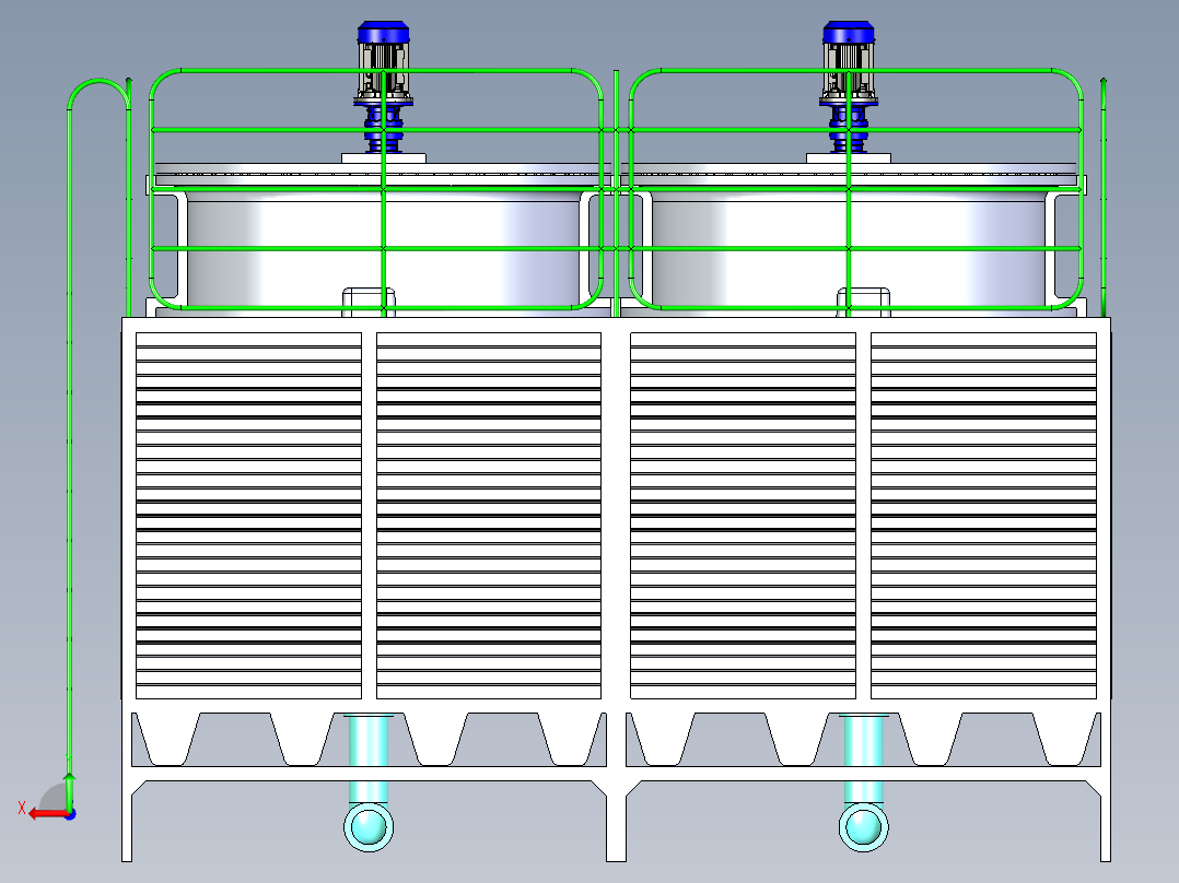 B3004021-大楼通风系统后视图