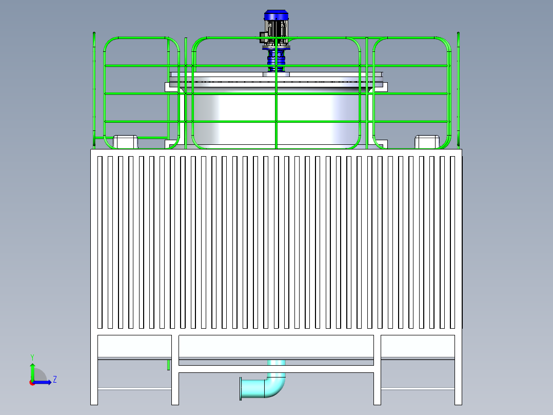 B3004021-大楼通风系统左视图