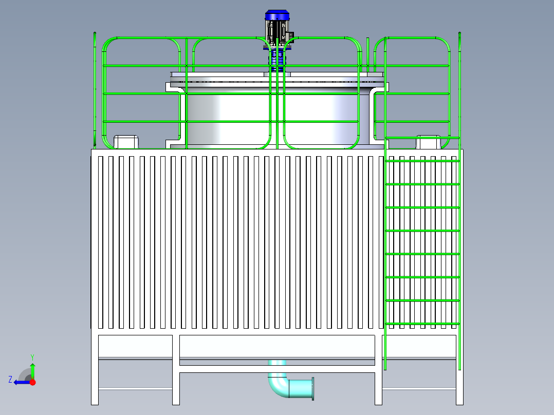 B3004021-大楼通风系统右视图