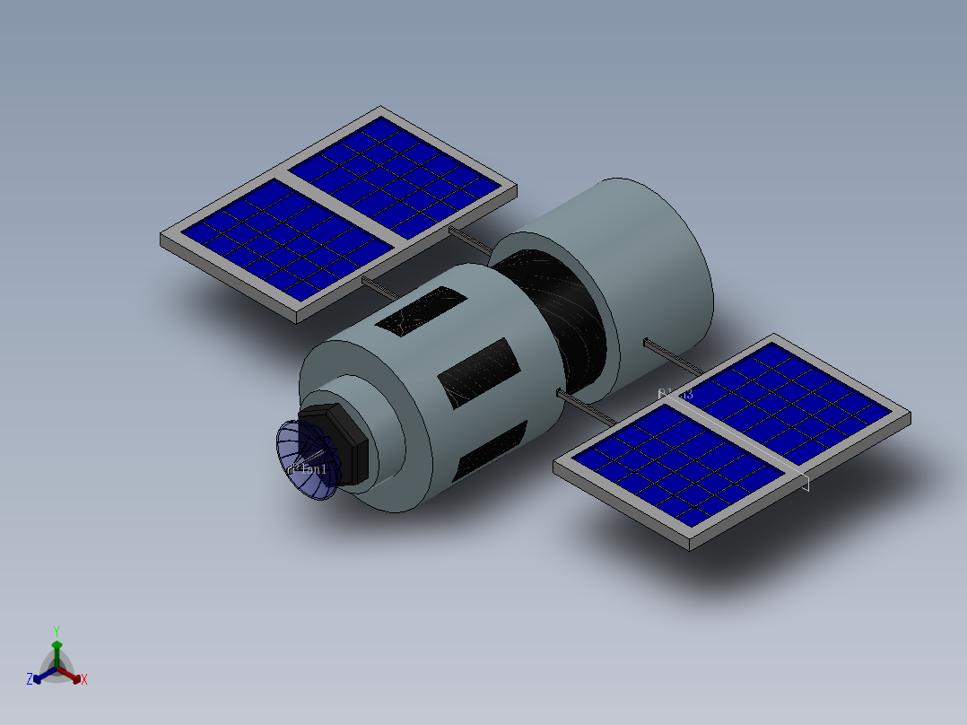 卫星、空间站(34)正等轴测图