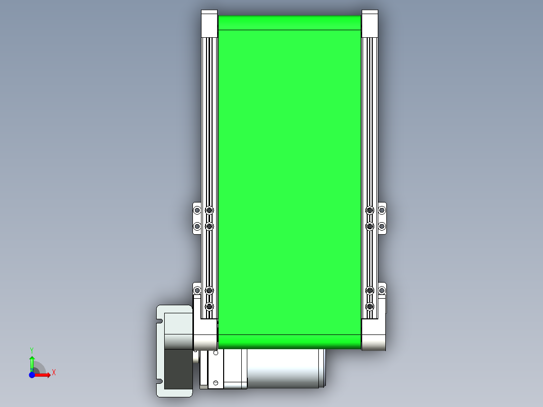 传送带流水线前视图