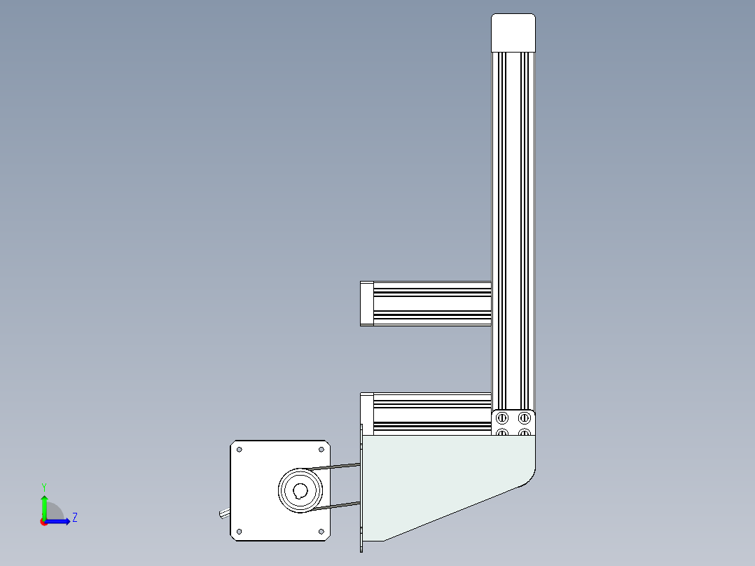 传送带流水线左视图