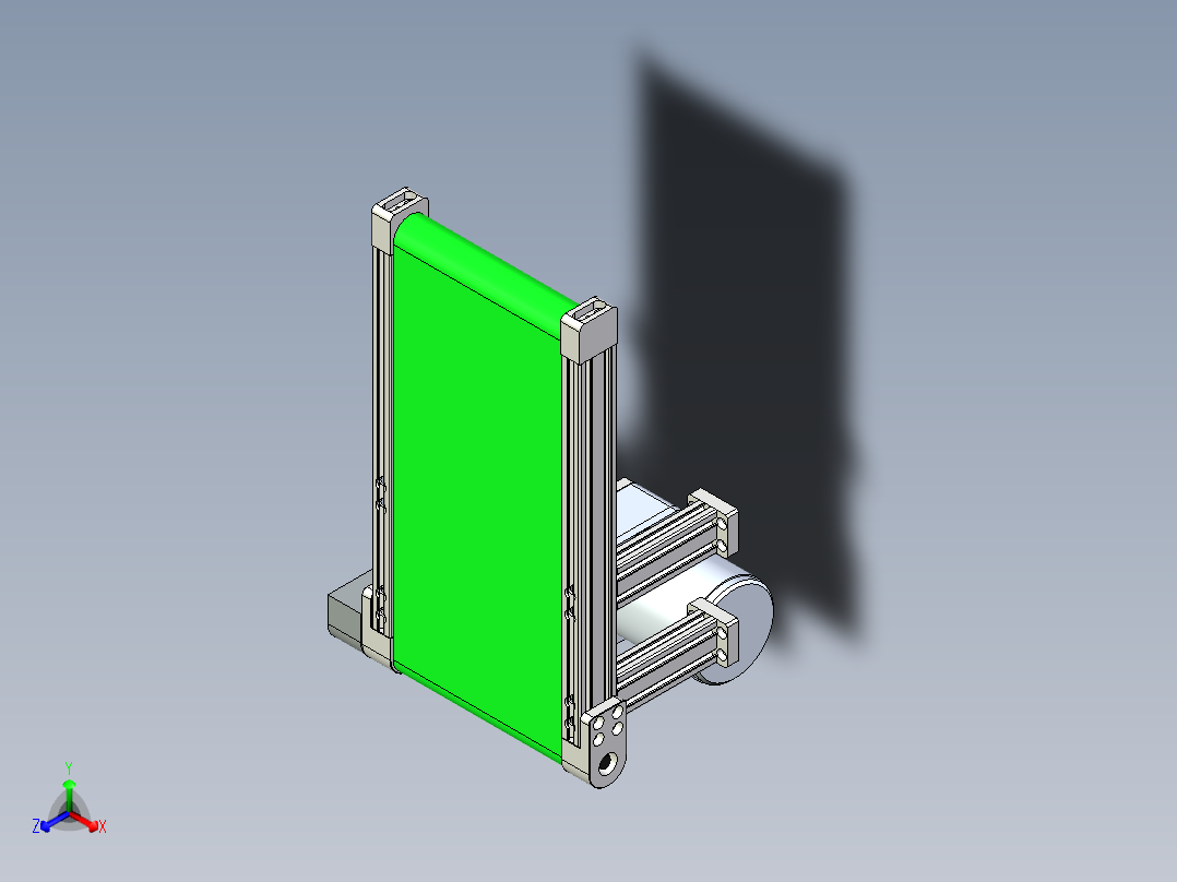 传送带流水线正等轴测图