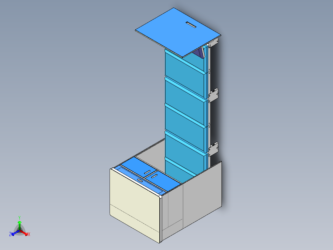 共享陪护床正等轴测图
