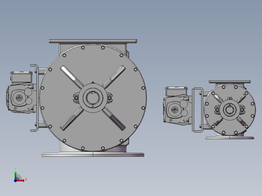 5款旋转阀5 HC方形到圆形模型
