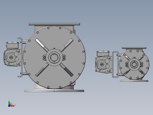 5款旋转阀5 HC方形到圆形模型