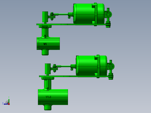 2款V系列球阀-带低压气动执行器右视缩略图