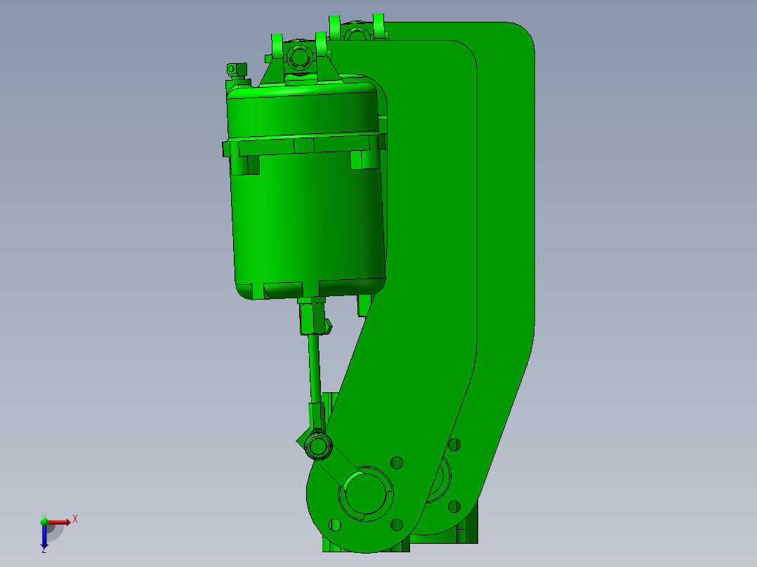 2款V系列球阀-带低压气动执行器俯视图