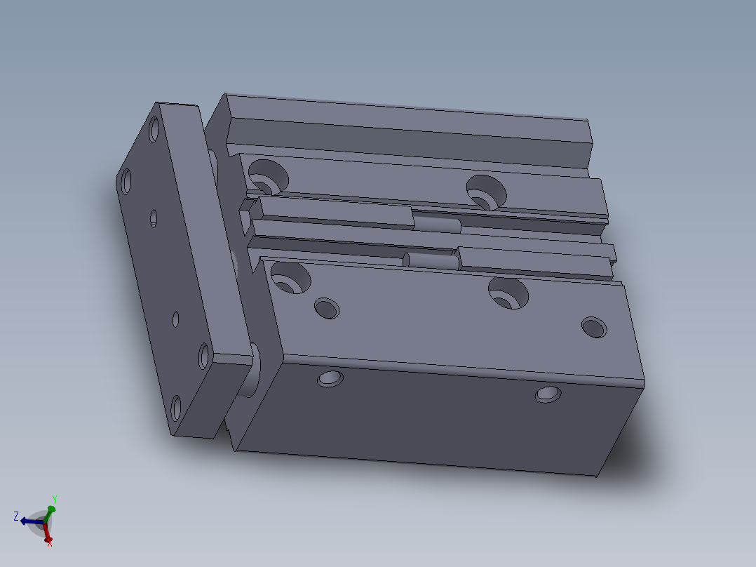 气缸MGPM16_40_Z73L主视图