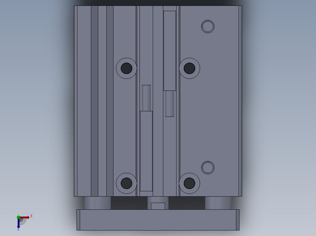 气缸MGPM16_40_Z73L俯视图