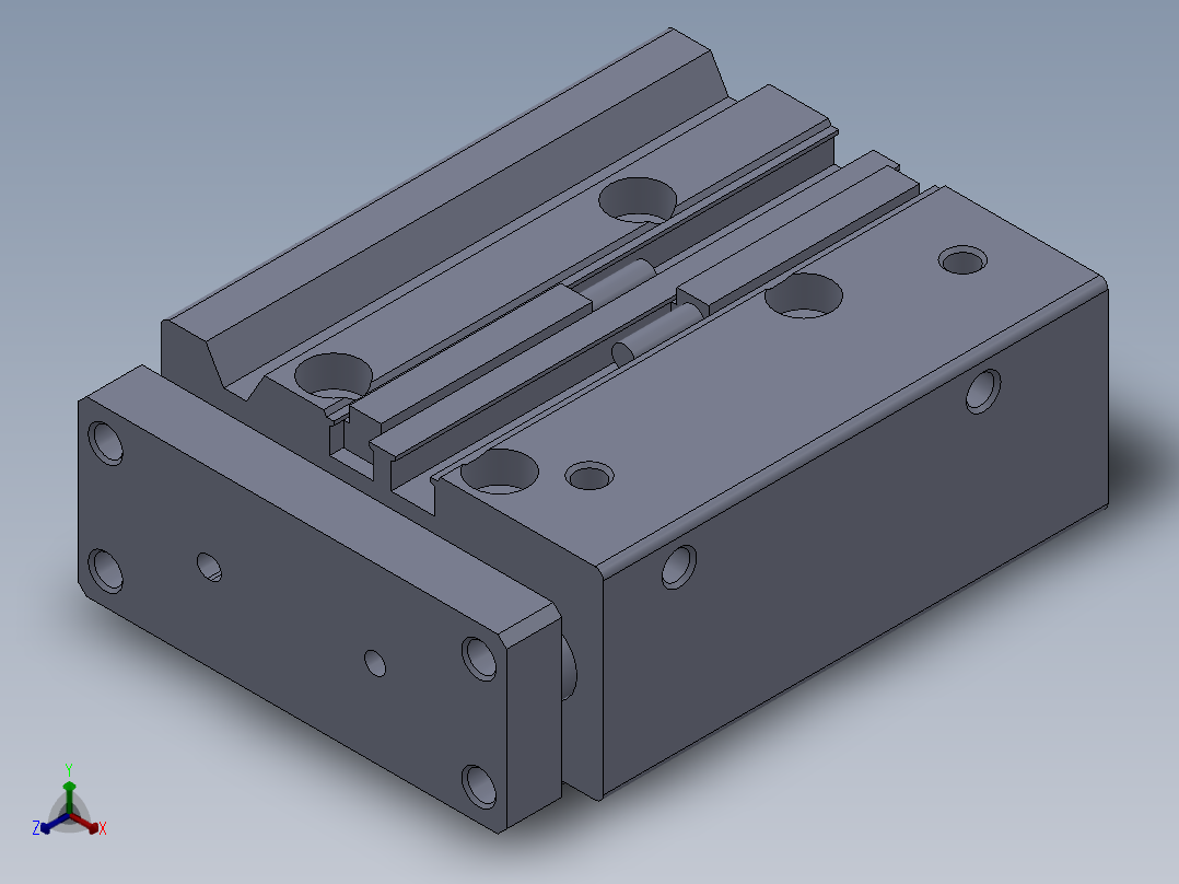 气缸MGPM16_40_Z73L正等轴测图