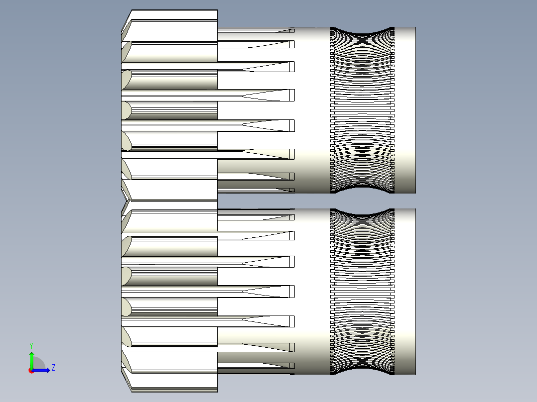 挤出机齿轮左视图