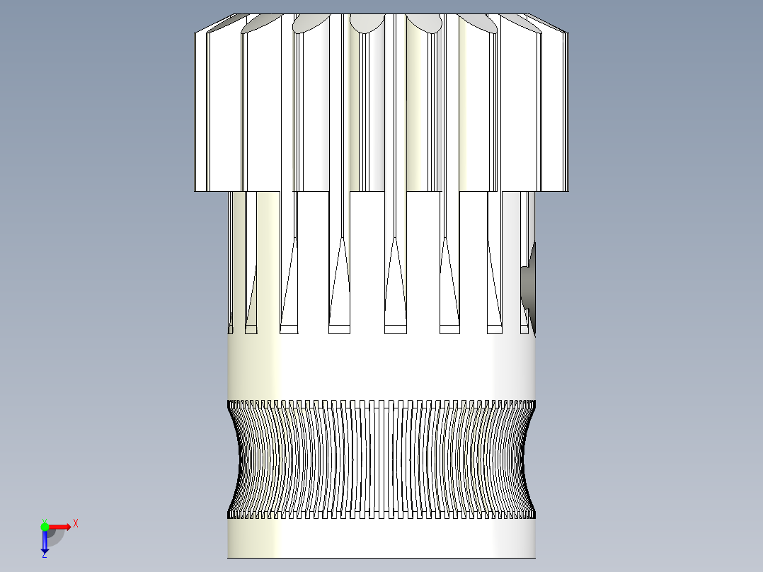 挤出机齿轮俯视图