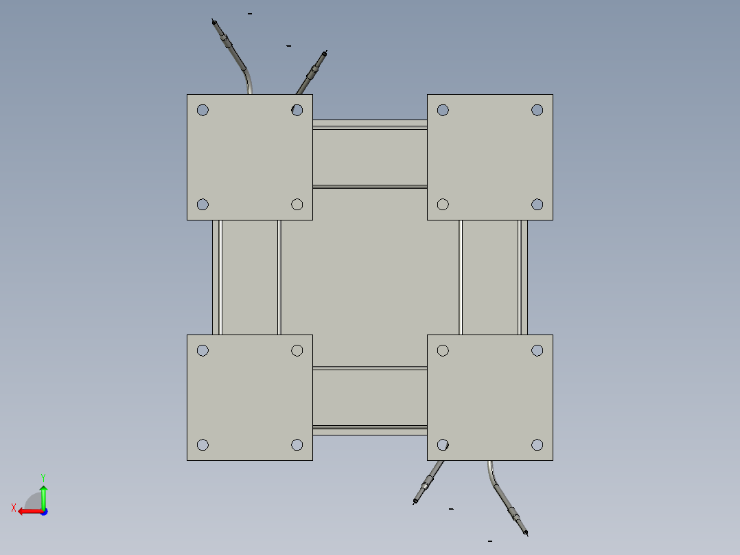 空调管件的直线焊接机后视图