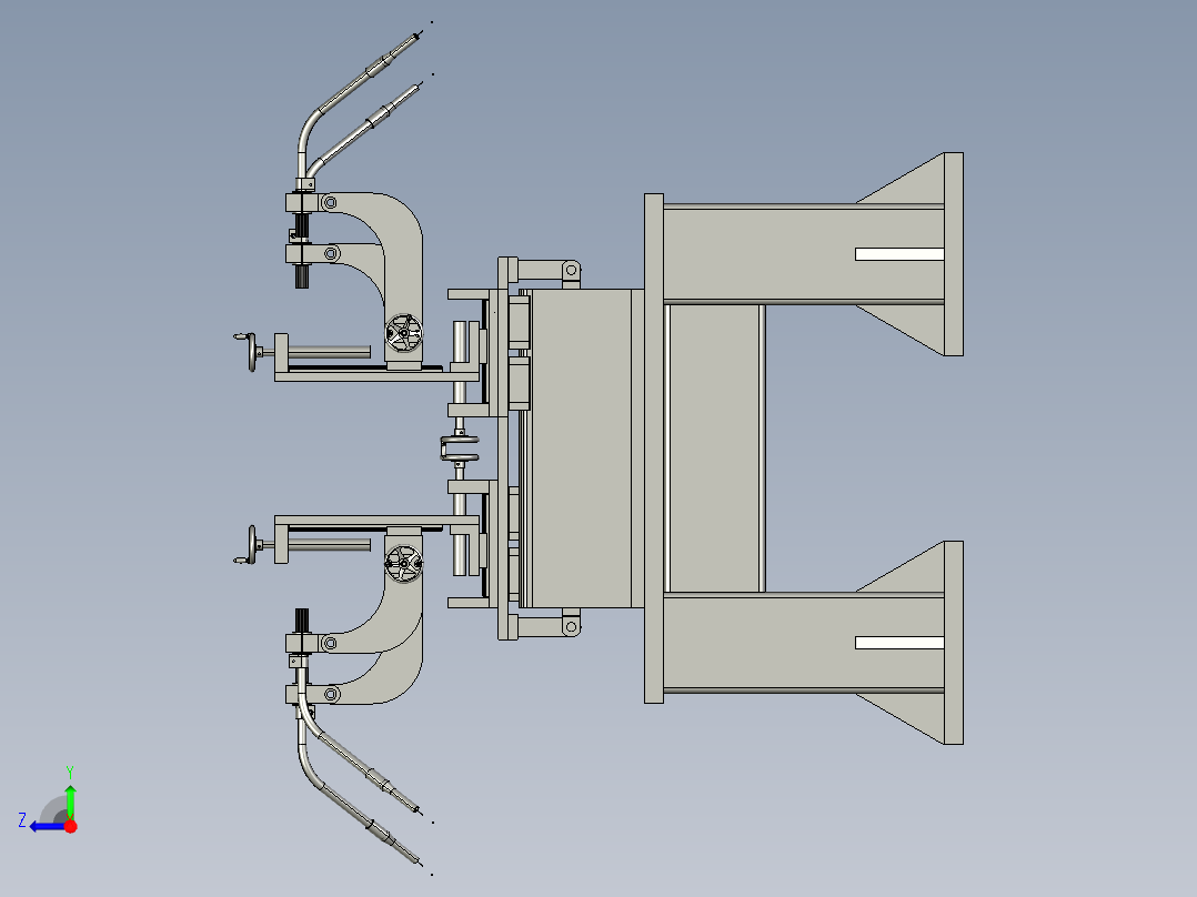 空调管件的直线焊接机右视图
