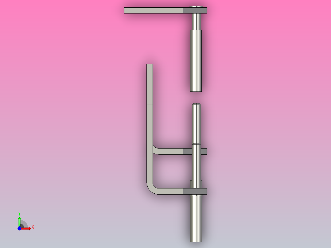 天然石材固定支架(分解图)前视图