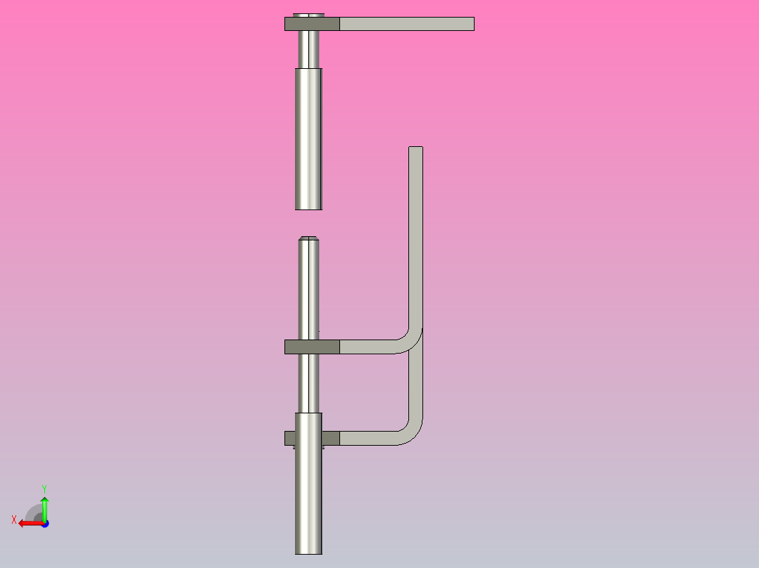 天然石材固定支架(分解图)后视图