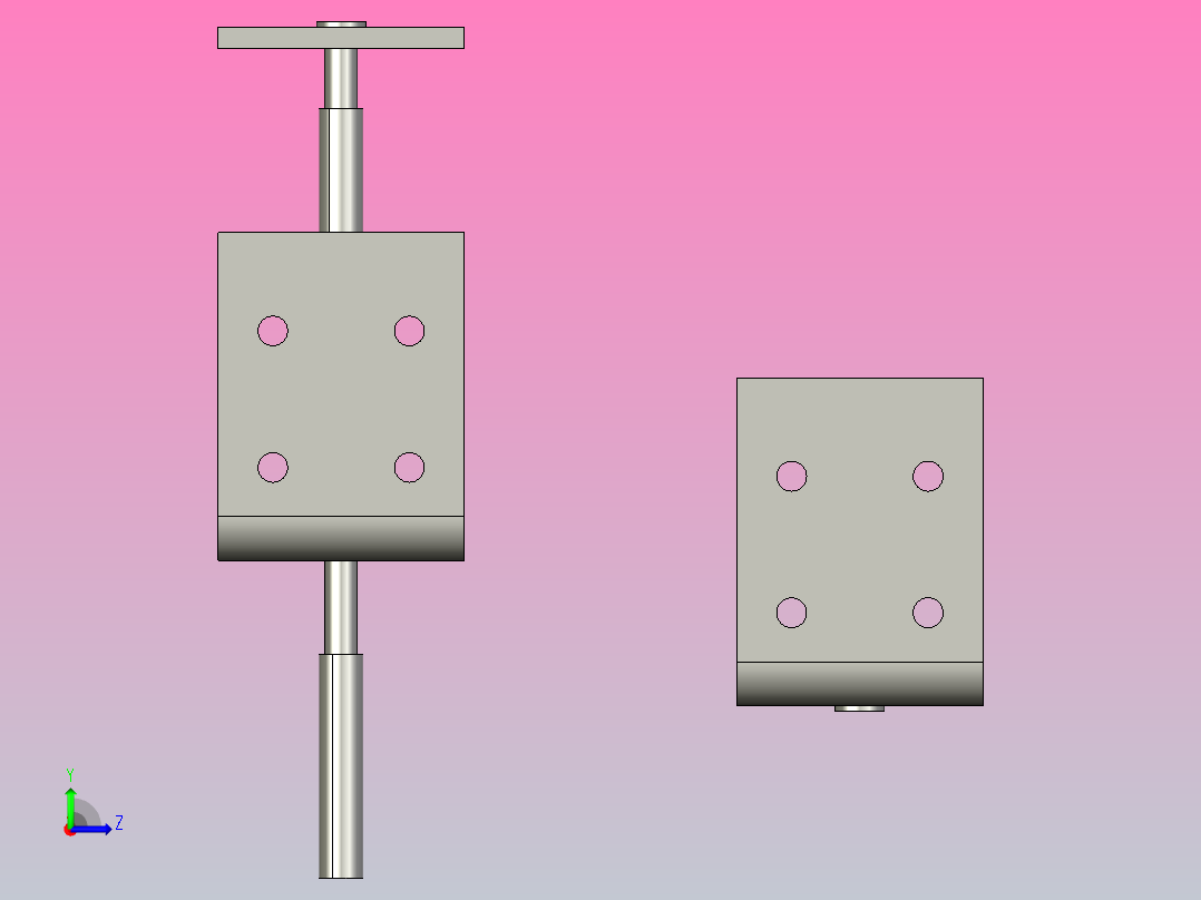 天然石材固定支架(分解图)左视图