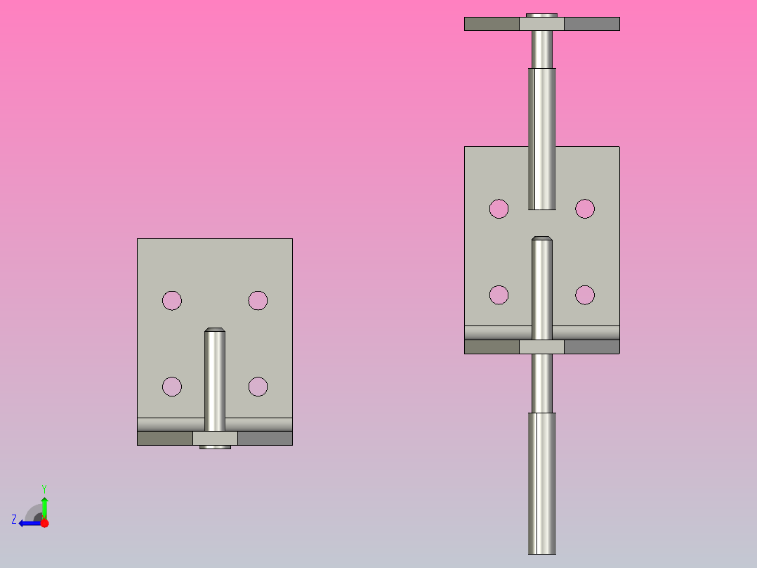 天然石材固定支架(分解图)右视图
