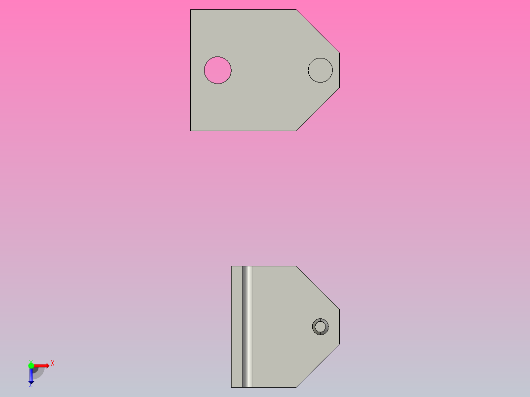 天然石材固定支架(分解图)俯视图