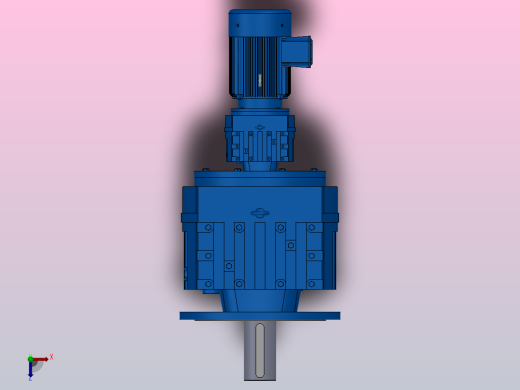 RF147R77法兰轴伸式组合型斜齿轮减速机RF147R77-Y3-4P-100-M1-0°-Φ550俯视缩略图