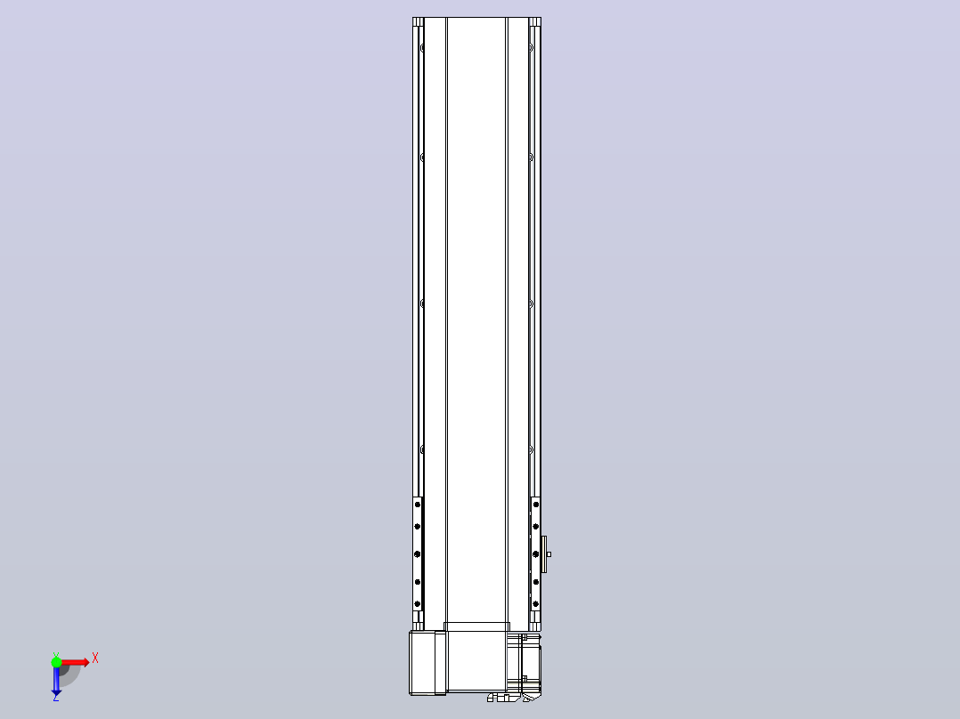 皮带直线轴半封闭可选导轨TPA-HNB-175D-140-L550-LP-C-P75-N3俯视图
