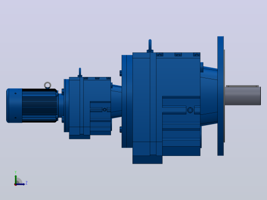 RF107R77法兰轴伸式组合型斜齿轮减速机RF107R77-Y0.25-4P-71-M1-0°-Φ450左视缩略图
