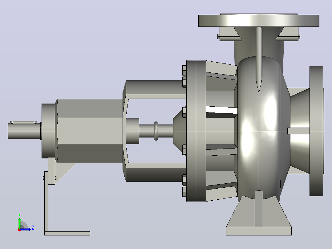 KCP 80X65-160泵[KCP80×65-160]直联式单级离心泵左视图