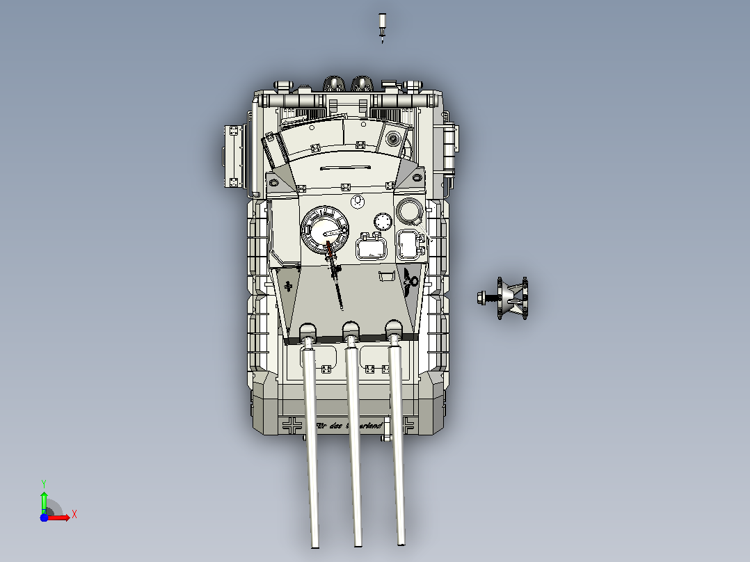 ‌E-100超重型坦克前视图