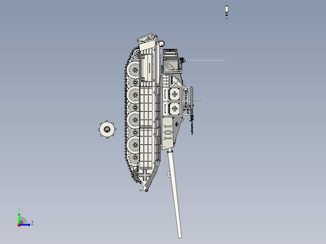 ‌E-100超重型坦克左视图