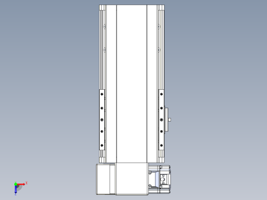 皮带直线轴半封闭可选导轨TPA-HNB-140D-120-L100-LP-C-P40-N3俯视缩略图