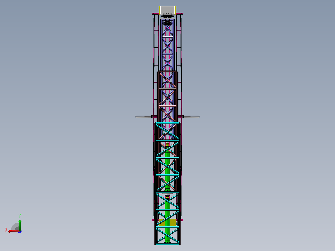 起重机桁架结构及其液压系统设计（SW+CAD+说明书）后视图