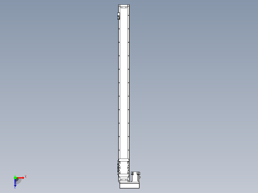 滚珠丝杠直线轴内置导轨TPA-GCR-80-1610C-L1100-ML-M20-N3俯视图