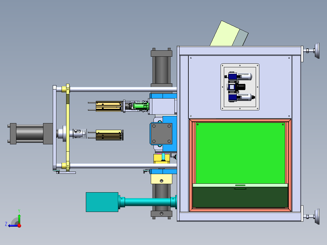 精达油水分离器冲孔机sw19可编辑右视图