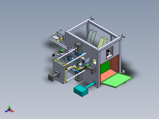 精达油水分离器冲孔机sw19可编辑正等轴测缩略图