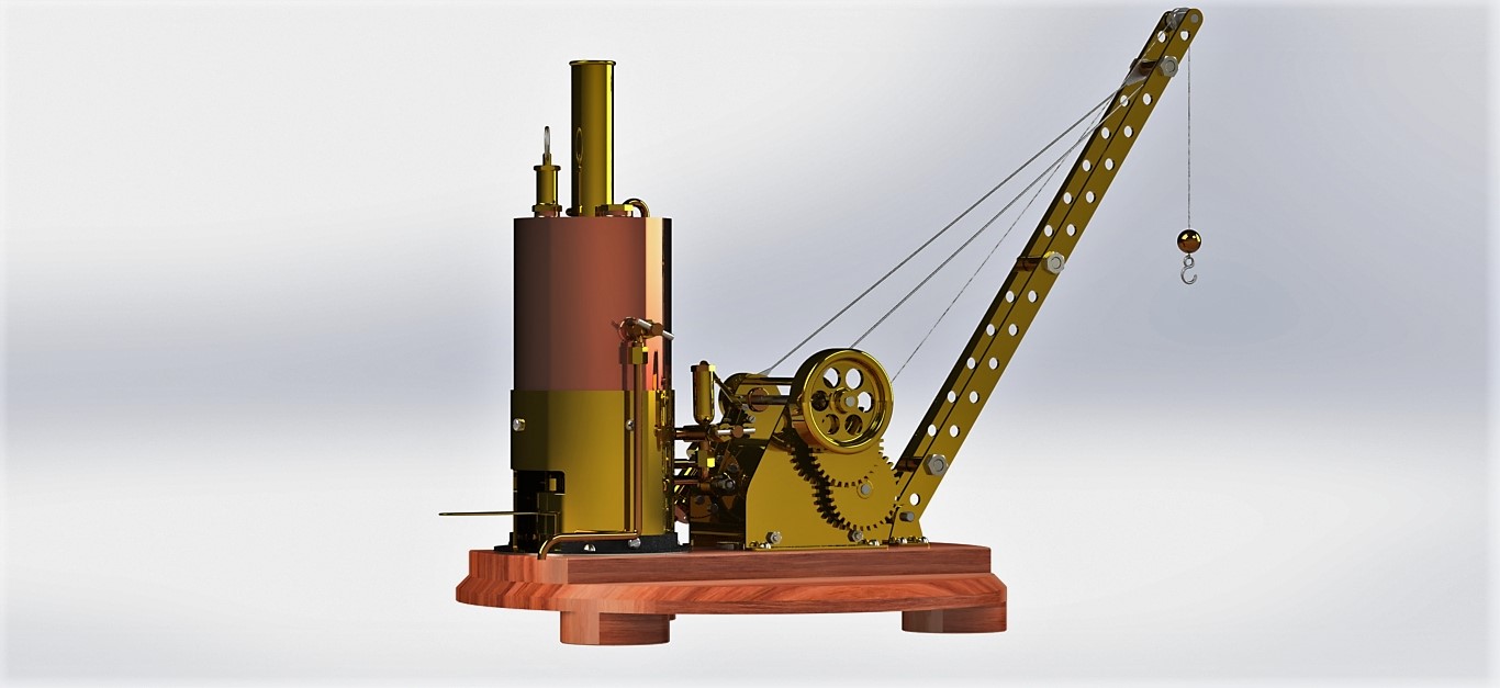 蒸汽起重机结构模型3D图纸 Solidworks设计