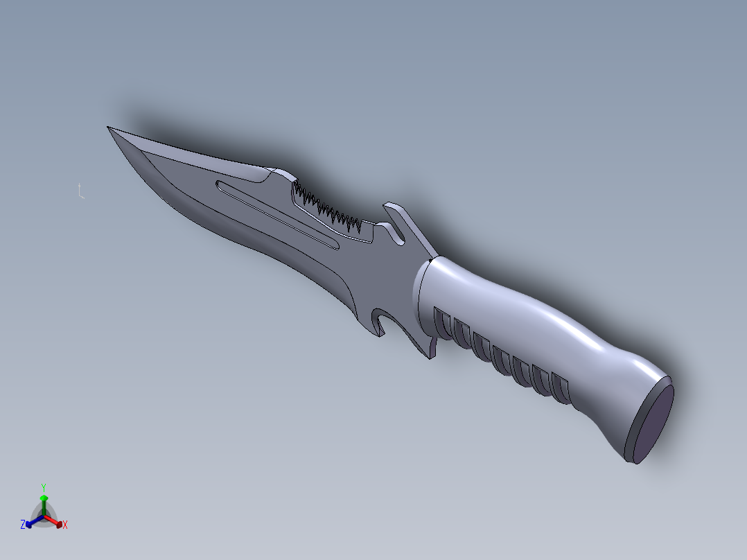 小刀设计图纸正等轴测图