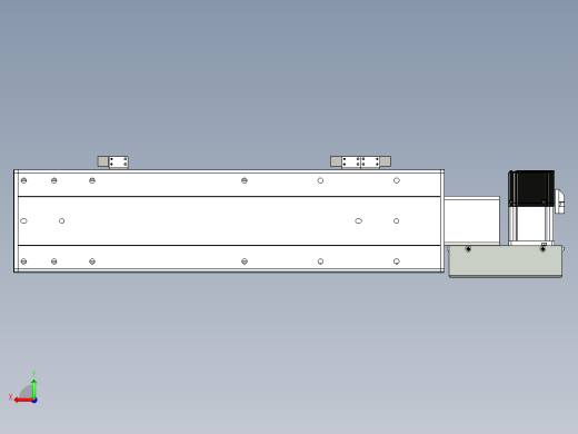 同步带滑台-半封闭B13H-L45-S300-L-P40-D3后视缩略图