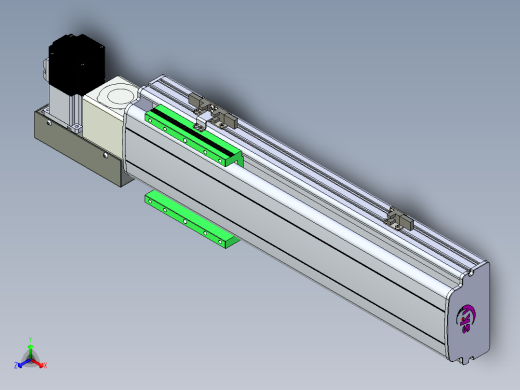 同步带滑台-半封闭B13H-L45-S300-L-P40-D3正等轴测缩略图