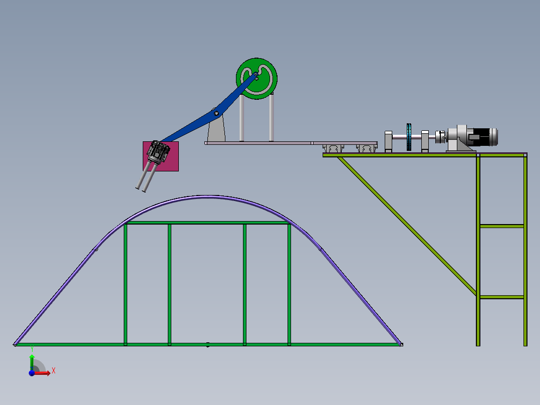 温室大棚除雪装置【含图和文档】前视图