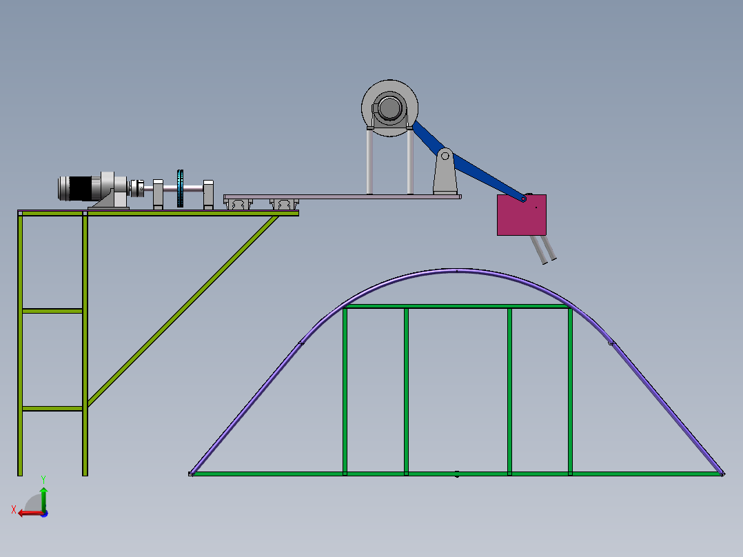 温室大棚除雪装置【含图和文档】后视图