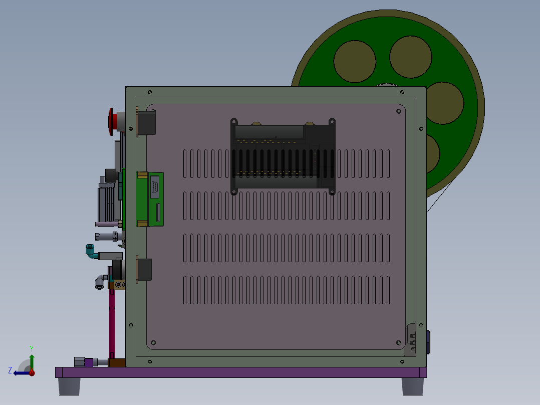 聚合物电池贴胶纸半自动机右视图