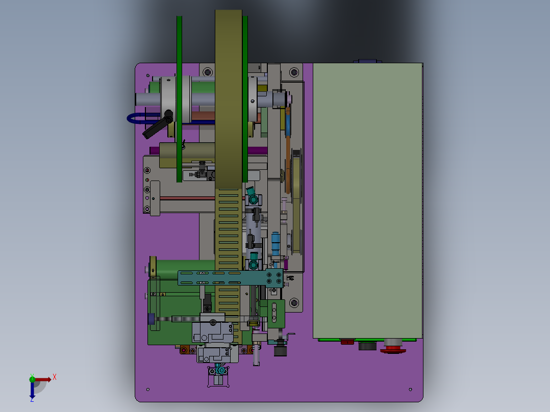 聚合物电池贴胶纸半自动机俯视图