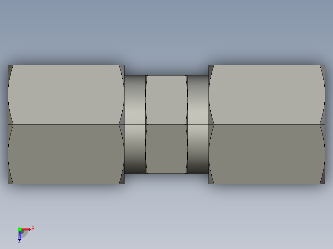 卡套式工业通用硬管接头EO Union G06SCF俯视图
