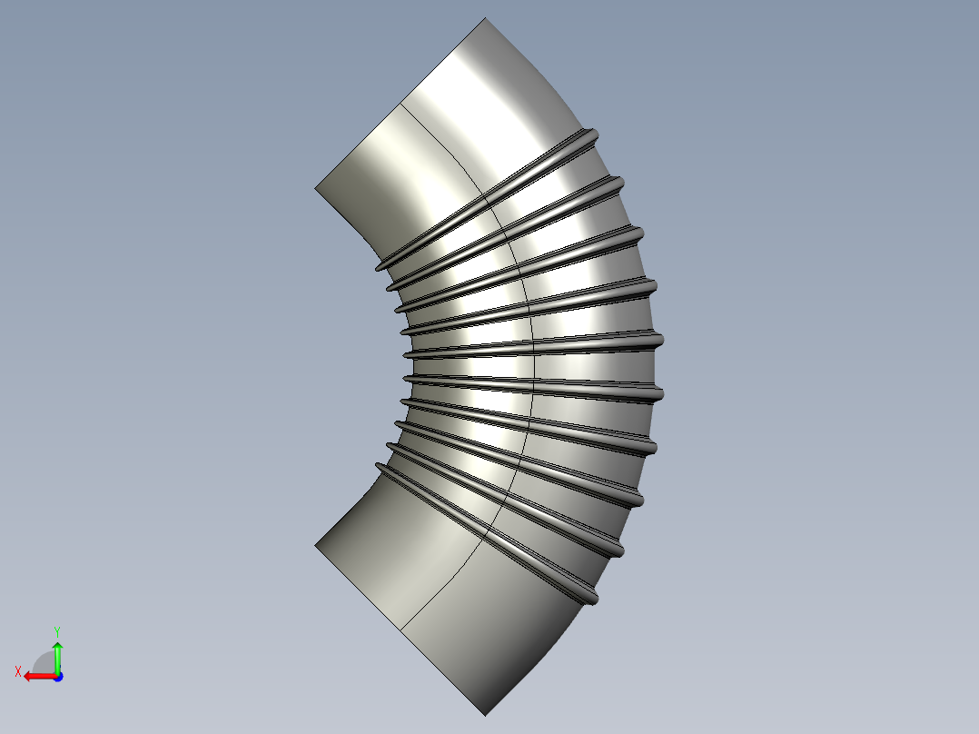 波纹管道后视图